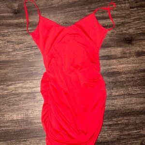 Vibrant Red Sleeveless Dress